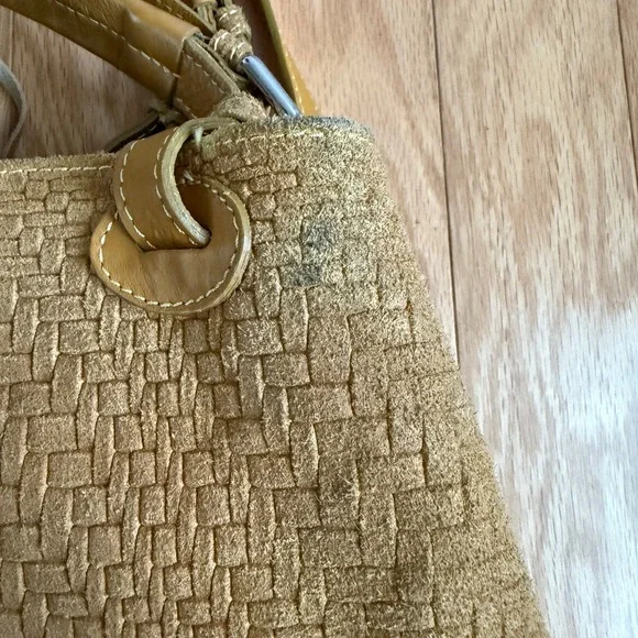 Fiori‎ Italian Leather Hobo Bag Woven Convertible Shoulder Bag Large